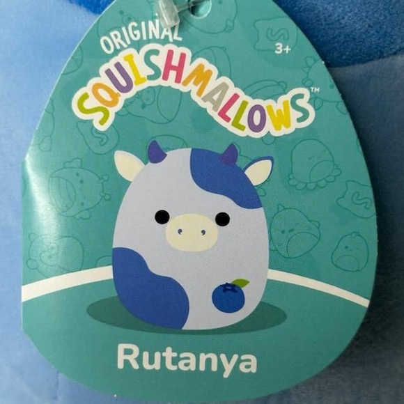 RUTANYA 🫐🐄 12" Blueberry Cow Original Squishmallow By Kellytoy Plush ☆ NWT ☆ - Picture 3 of 7